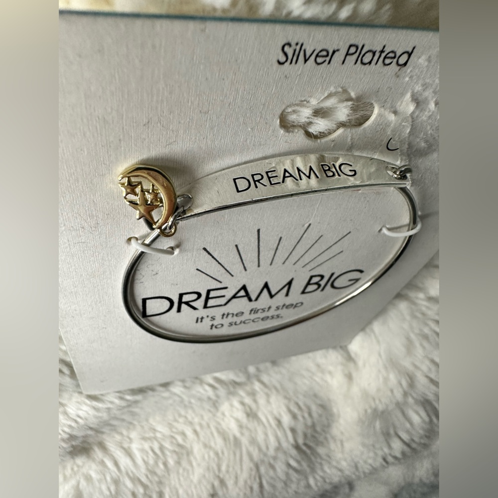 “Dream Big” silver plated bracelet